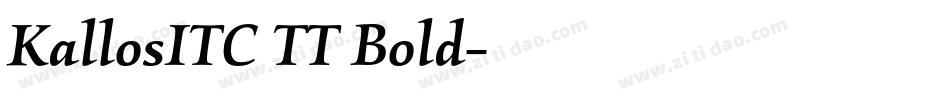 KallosITC TT Bold字体转换